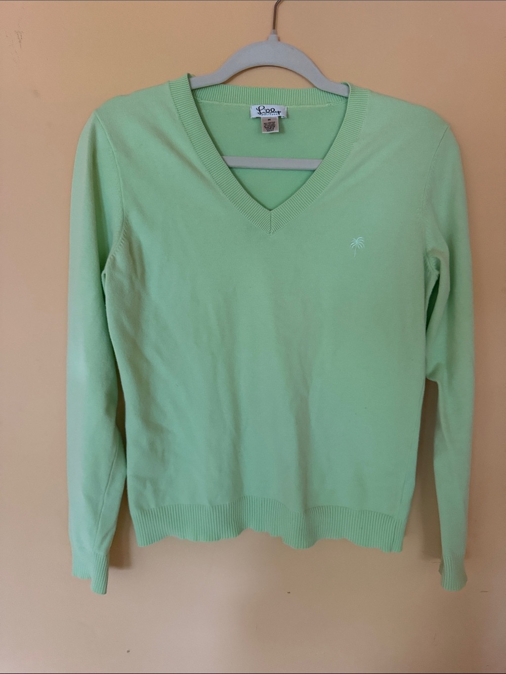 Lilly Pulitzer Mint Green V-Neck Sweater